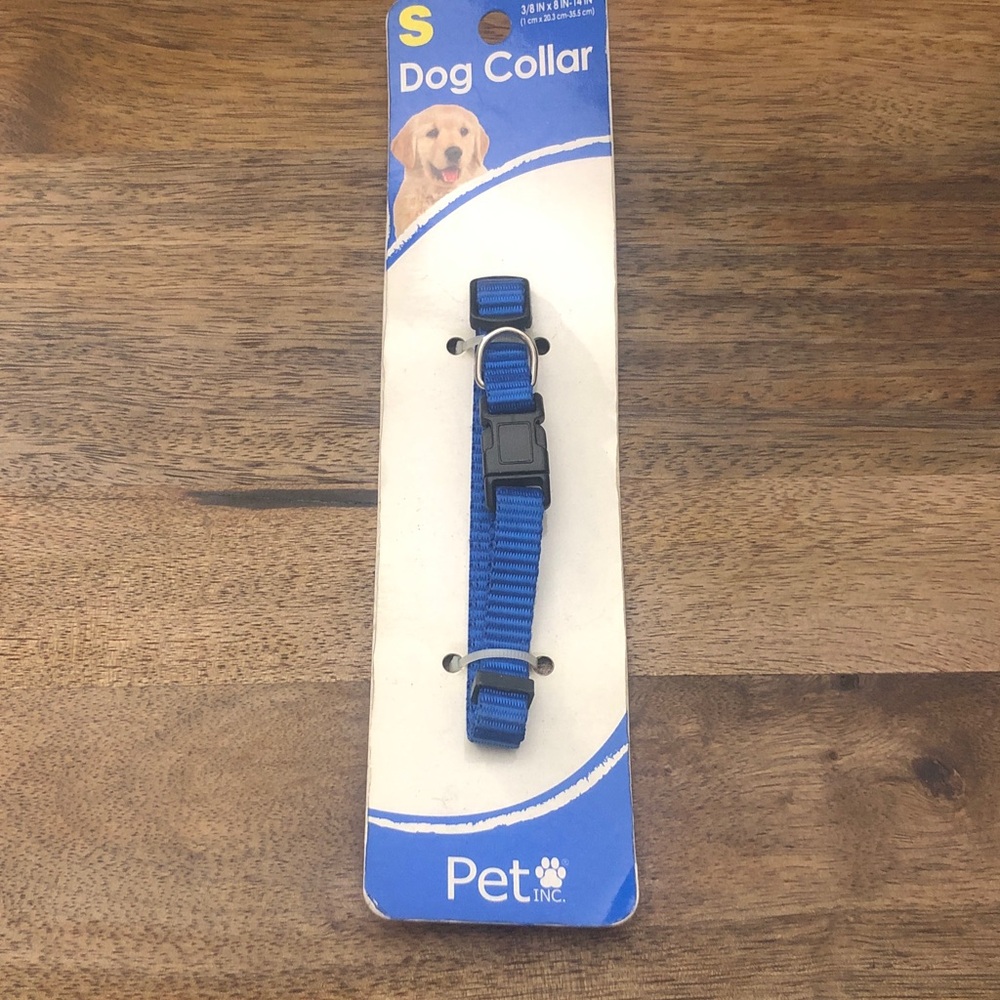 Small Blue Adjustable Dog Collar